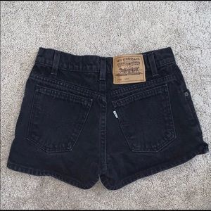 Black Levi jean shorts